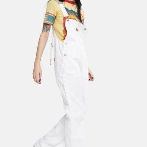 Dickies Girl Straight Leg White Overalls